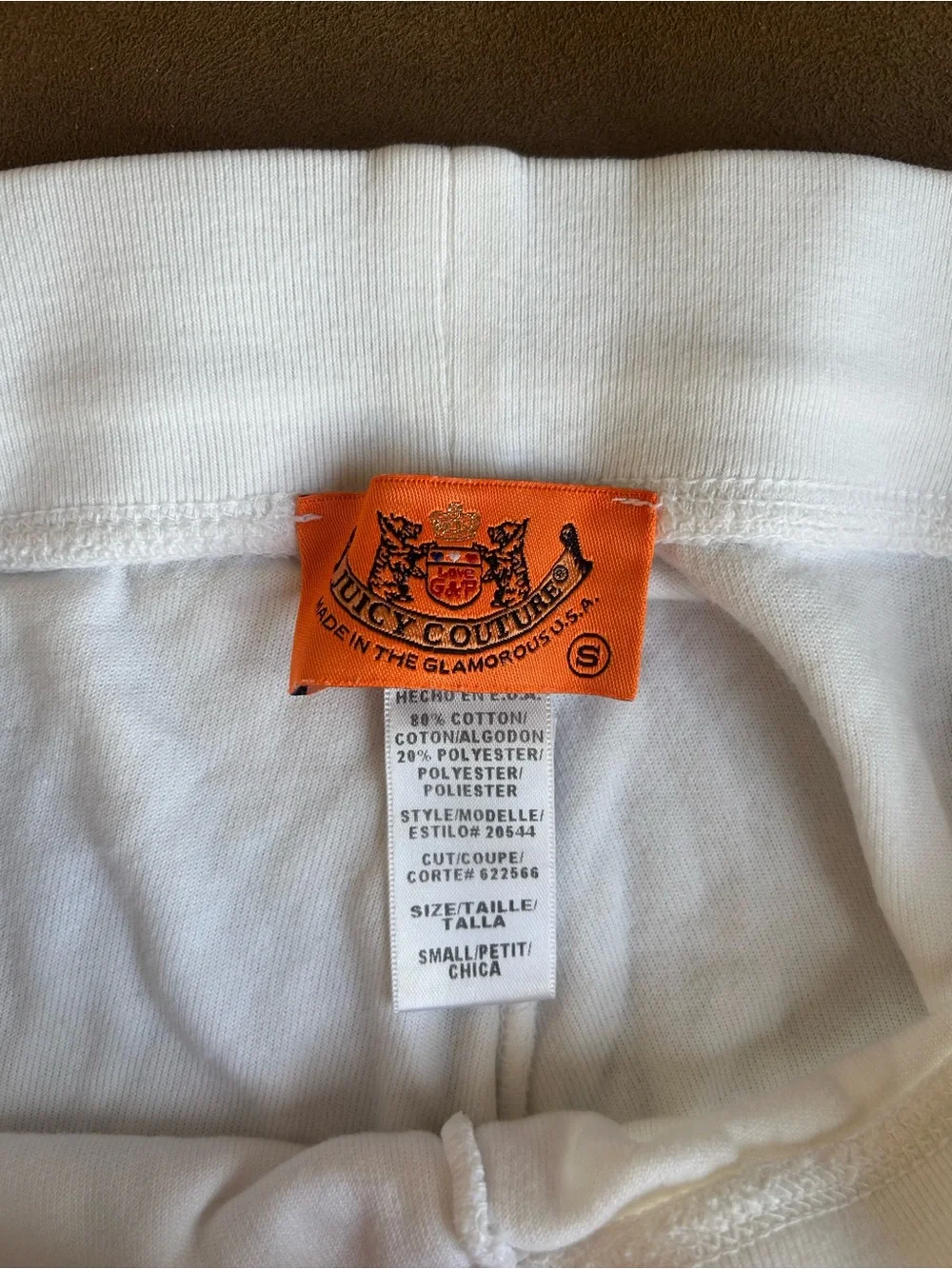 Vintage Y2K Juicy Couture Terry Capri Pants Fruit Charms White S